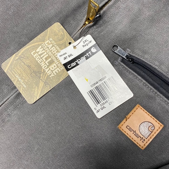 NWT Carhartt Jacket XXL J97 Grey Duck Fleece Lined - Picture 10 of 12